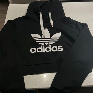 Adidas Cropped Hoodie Black